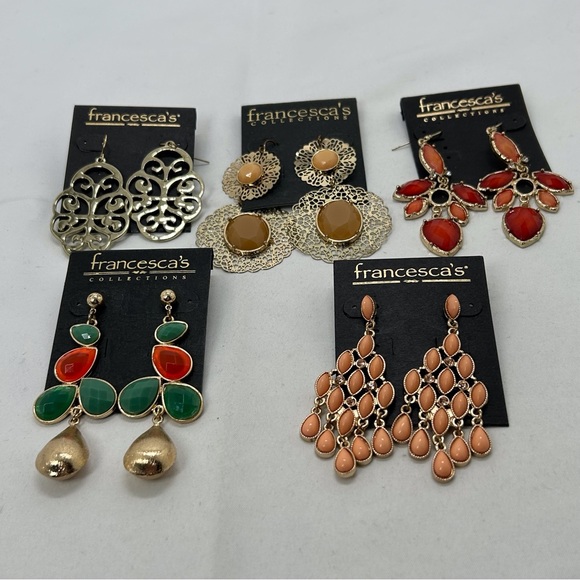 Francesca’s Collections, 5 Pairs Earrings, All NOC, Wires - Picture 8 of 8